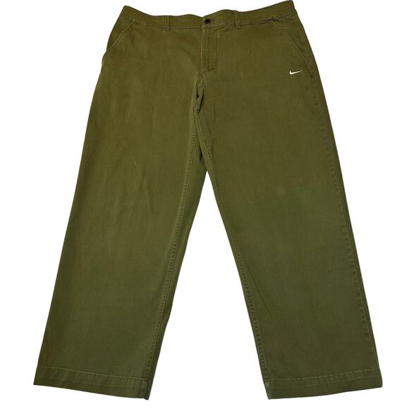Nike Life Chino Pant Mens 40x30 Unlined Casual Drawstring Loose Fit Green DX6027 - Picture 1 of 7